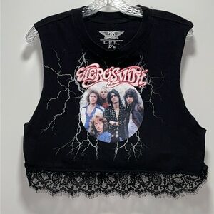 Aerosmith endorsed 2017 lace bottom sleeveless shirt